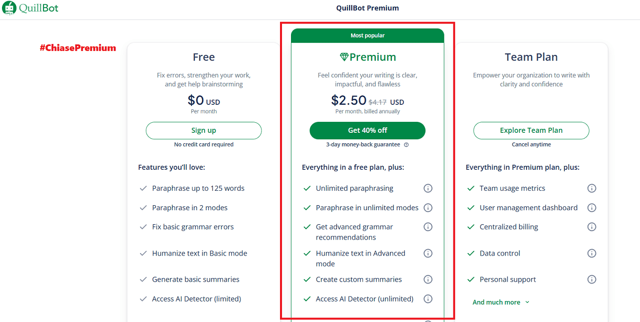 Ưu đãi giảm giá lớn nhất năm của QuillBot.com