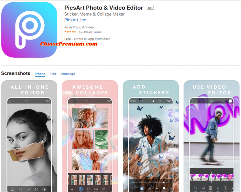 Người sử dụng iPhone/iPad đánh giá PicsArt rất cao về khả năng chính sửa hình ảnh.