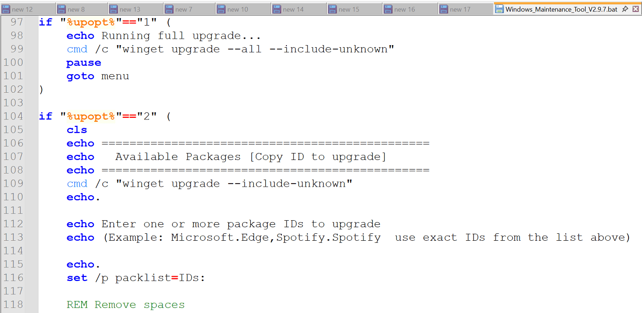 công cụ này là một tệp [.]bat (batch file), bạn có thể nhấp chuột phải và chọn "Edit" (Chỉnh sửa) để xem hoặc sửa đổi toàn bộ mã nguồn