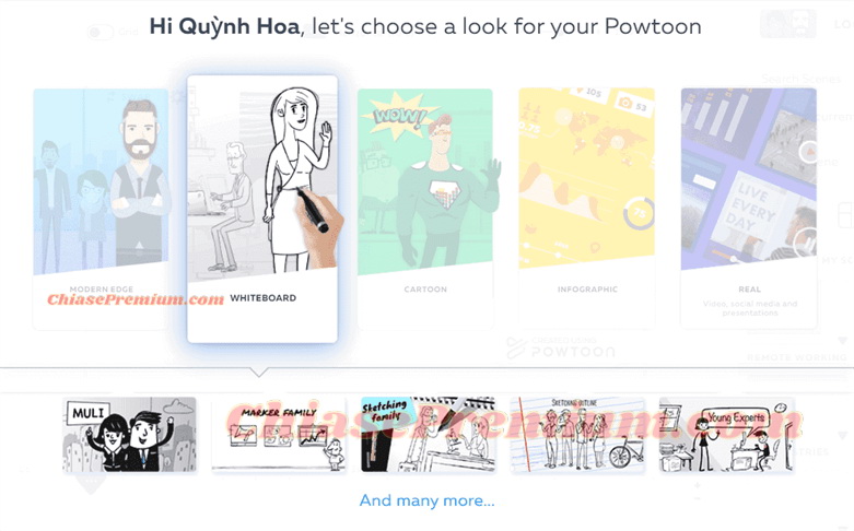 Powtoon cũng hỗ trợ tạo video trên bảng trắng - Powtoon Animation