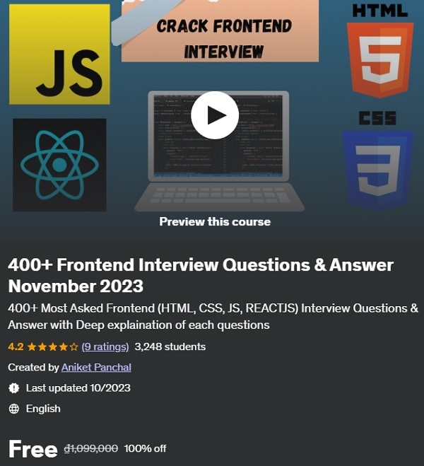 400+ Frontend Interview Questions & Answer November 2023