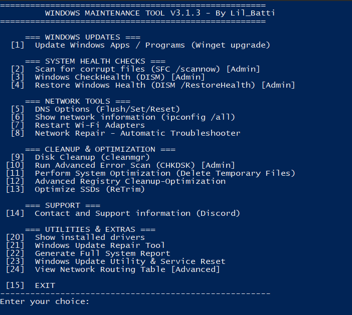 (Free) Windows Maintenance Tool