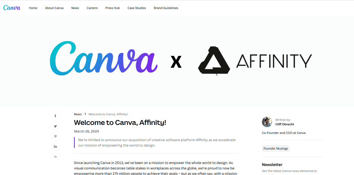 Canva Acquires Affinity