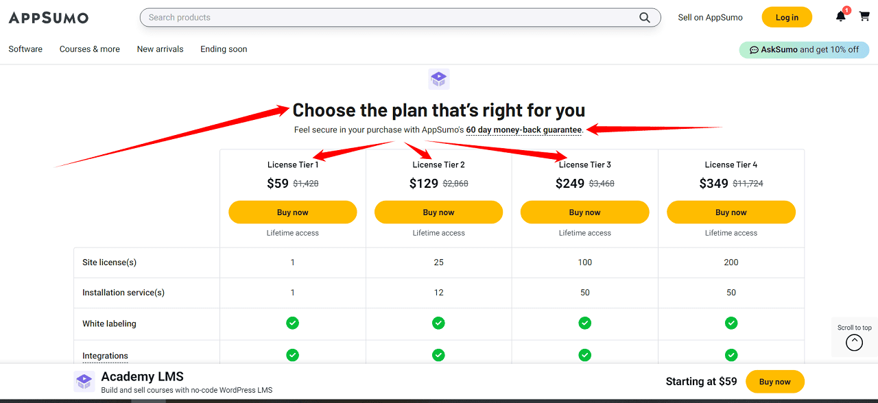 "Choose the plan that’s right for you" | Chọn gói đăng ký.