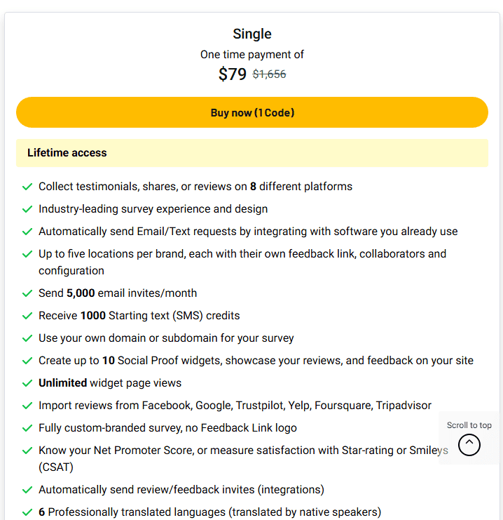 Feedback Link - Get reviews & testimonials from happy customers, survey the rest. Display Social Proof on your site.