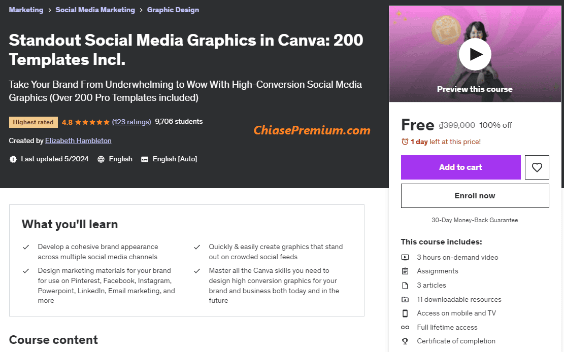 Standout Social Media Graphics in Canva: 200 Templates Incl.