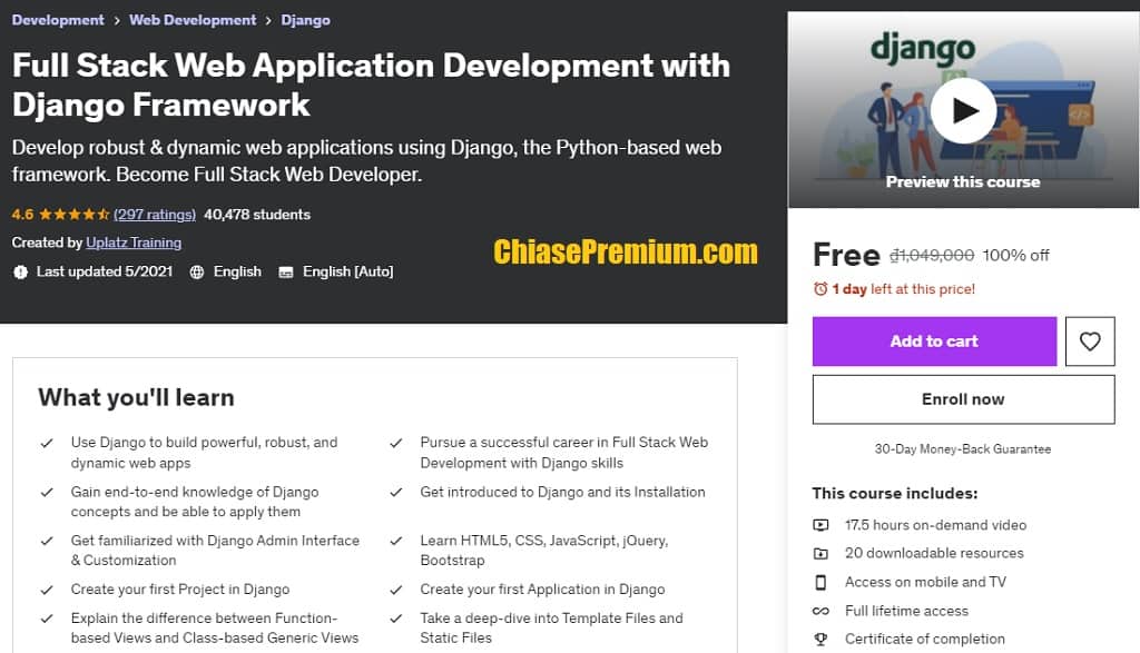 Full Stack Web Application Development with Django Framework