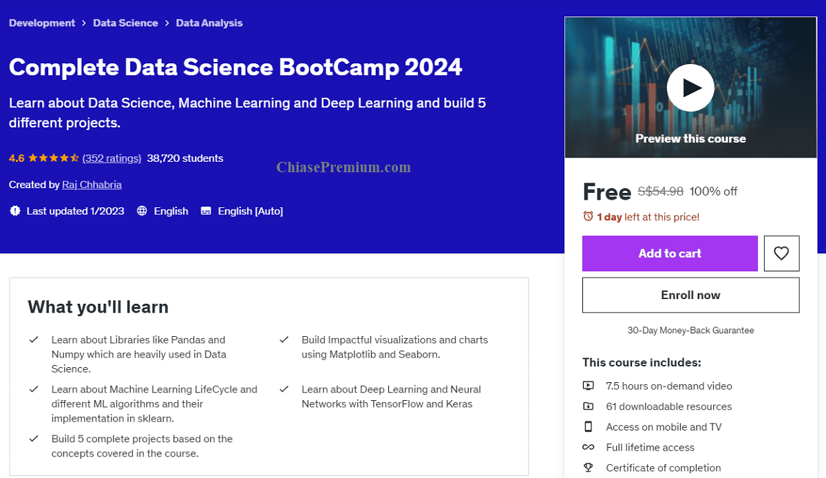 Complete Data Science BootCamp 2024