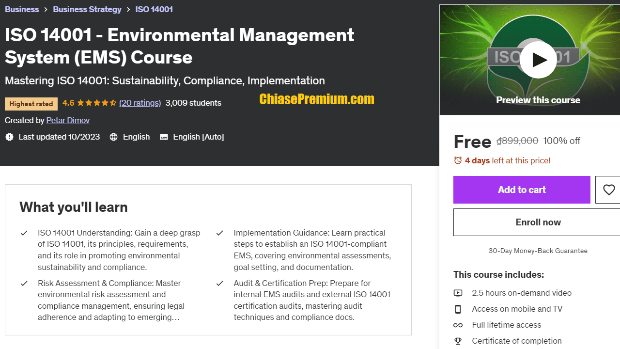 ISO 14001 - Environmental Management System (EMS) Course