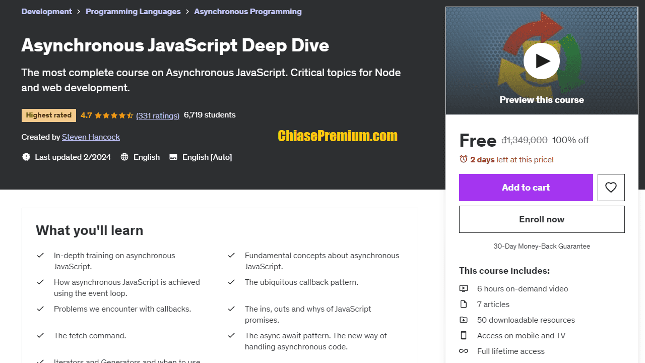 [Free] Khóa học Javascript Chuyên Sâu - từ cơ bản đến nâng cao