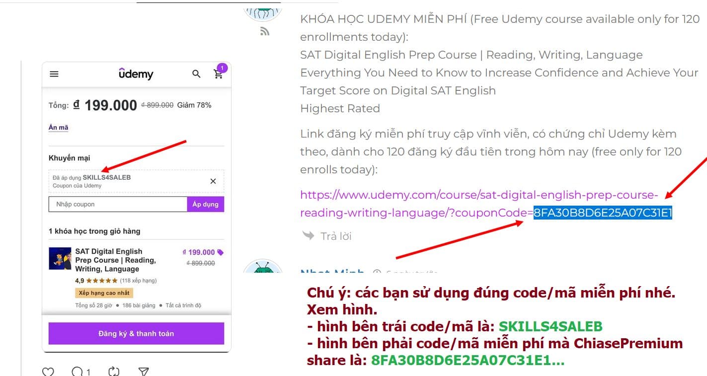 Hướng dẫn đăng ký khóa học Udemy miễn phí bằng Coupon 