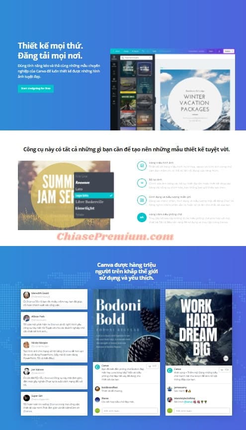 Cách tạo Landing Page cho website với Canva