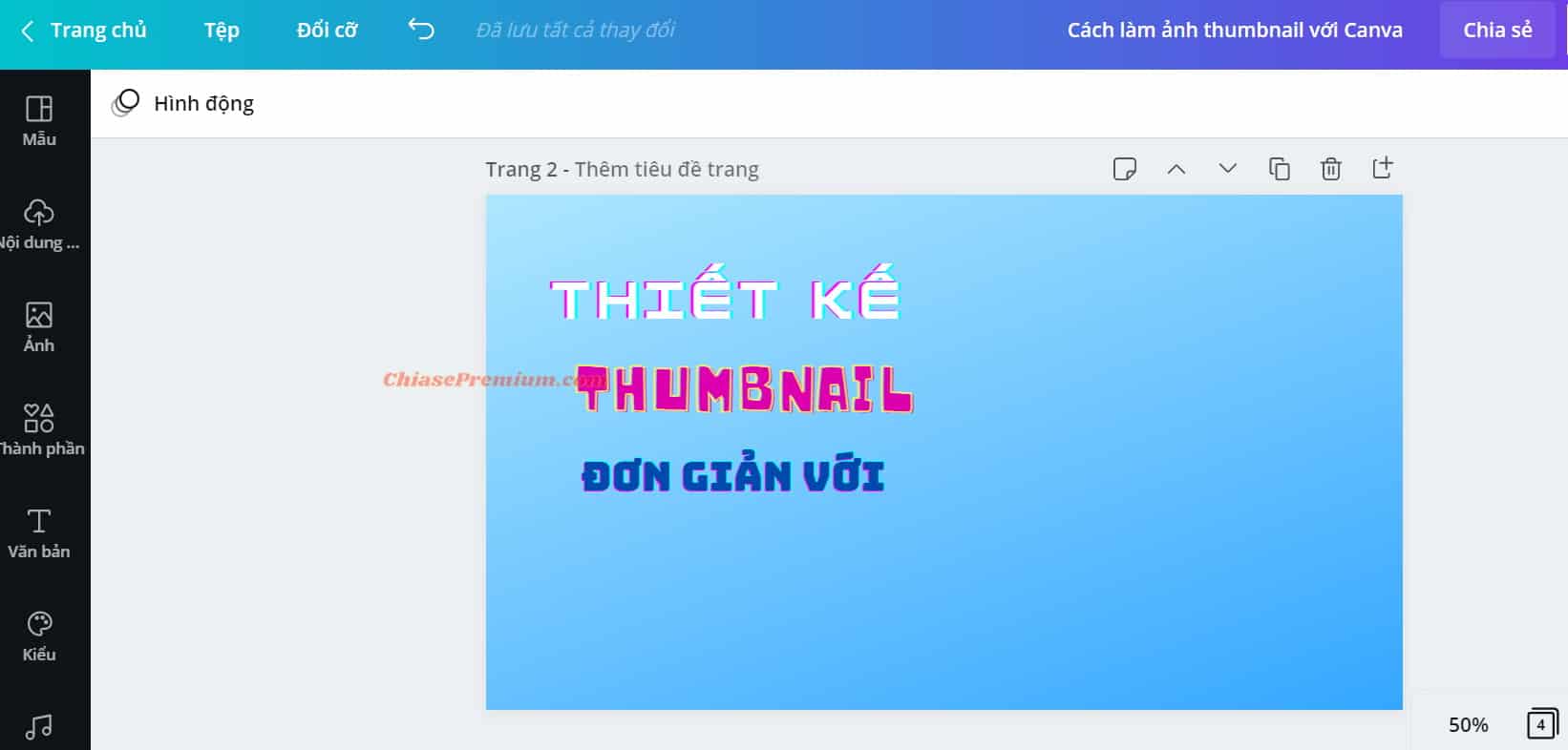 Cách làm ảnh thumbnail với Canva (tiếp theo)