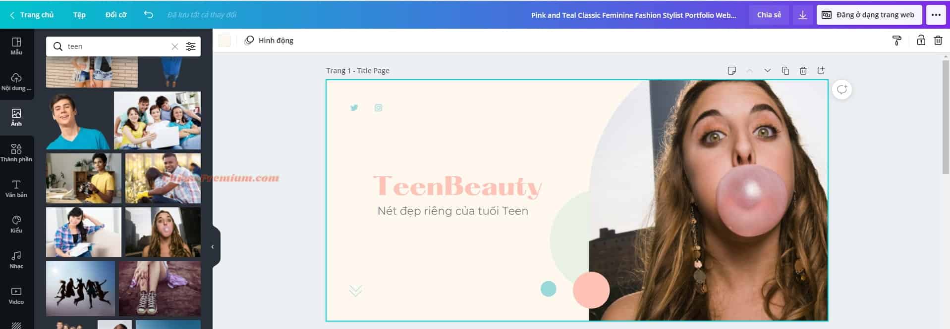 Cách tạo Landing Page cho website với Canva (tiếp theo)