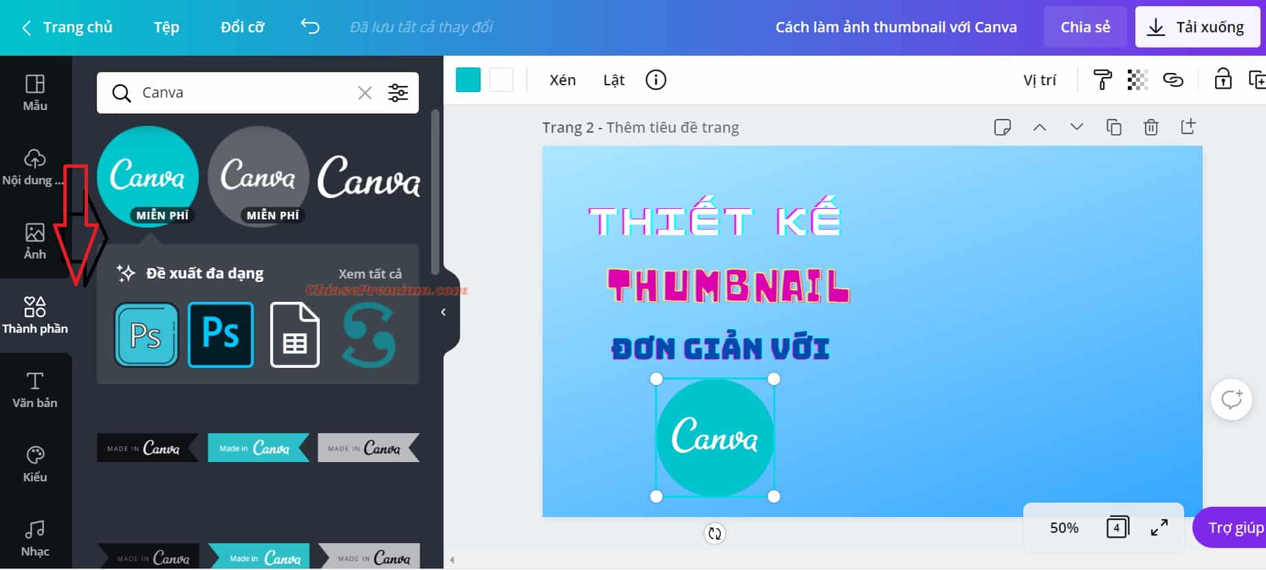 Cách làm ảnh thumbnail với Canva (tiếp theo)