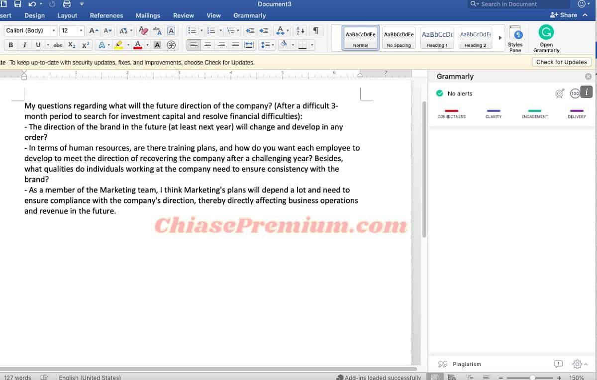 Cách dùng Grammarly trên Microsoft Word trên máy Mac & Windows (tiếp theo)
