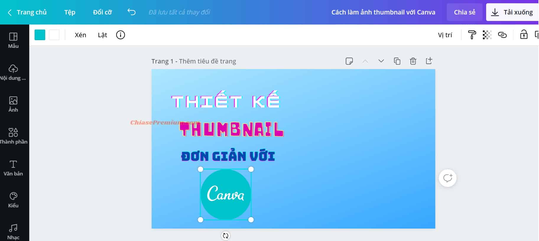 Cách làm ảnh thumbnail với Canva (tiếp theo)