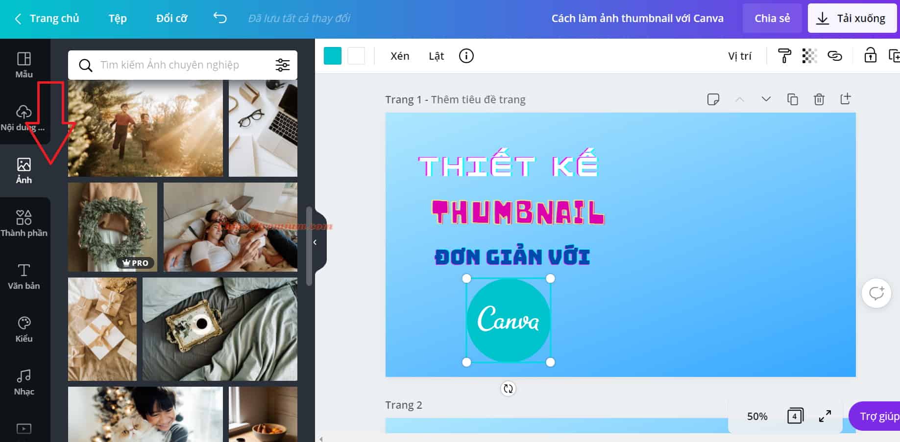 Cách làm ảnh thumbnail với Canva (tiếp theo)