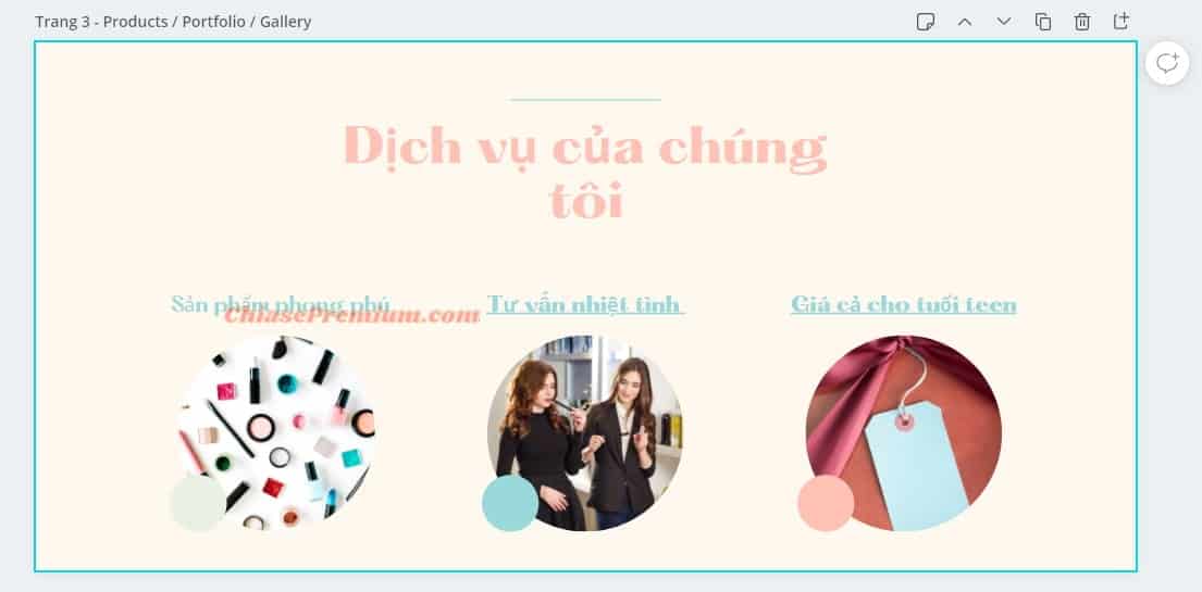 Cách tạo Landing Page cho website với Canva (tiếp theo)