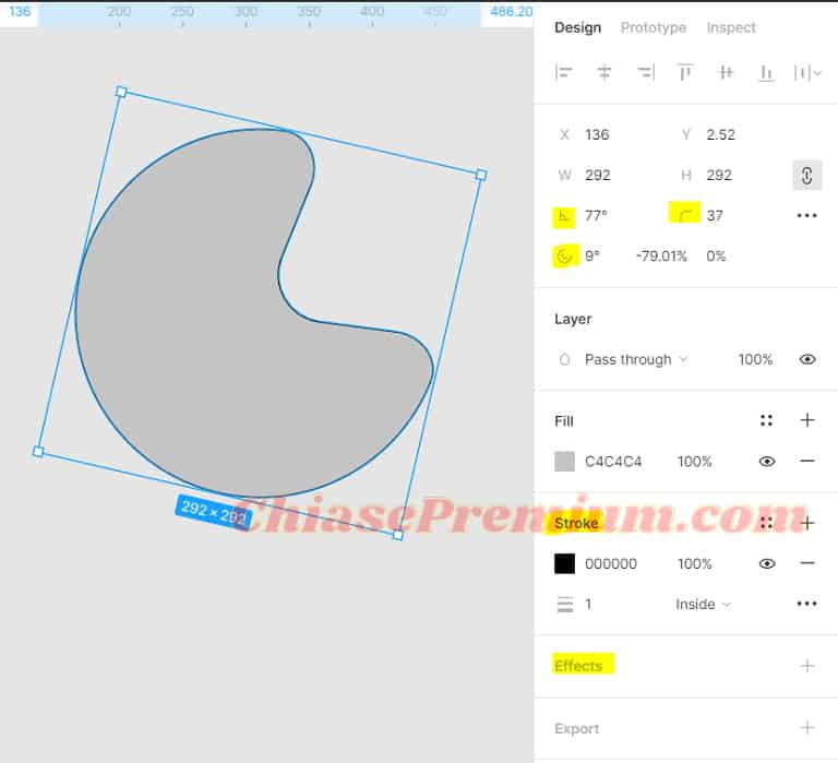 Apply shadow or blur effects – Figma