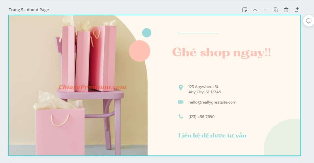 Cách tạo Landing Page cho website với Canva (tiếp theo)