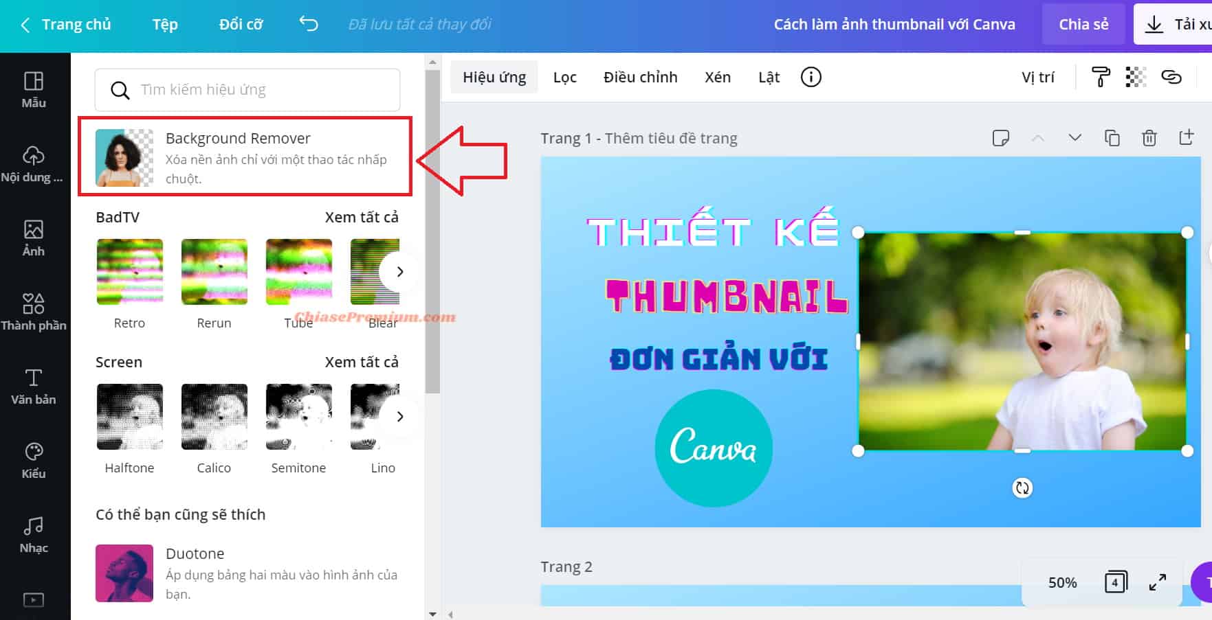 Cách làm ảnh thumbnail với Canva (tiếp theo)