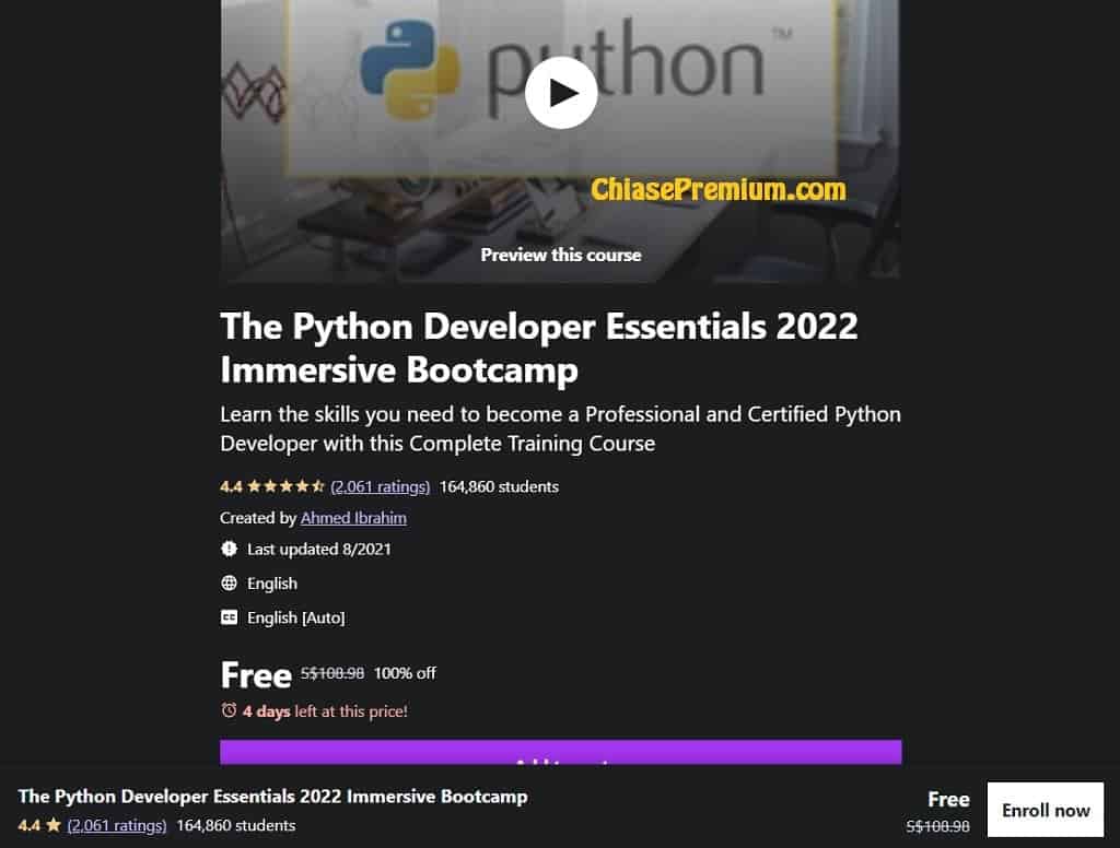 The Python Developer Essentials 2022 Immersive Bootcamp