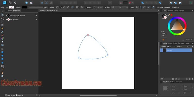 Công cụ Pen Tool để vẽ chi tiết các đường cong và hình ảnh