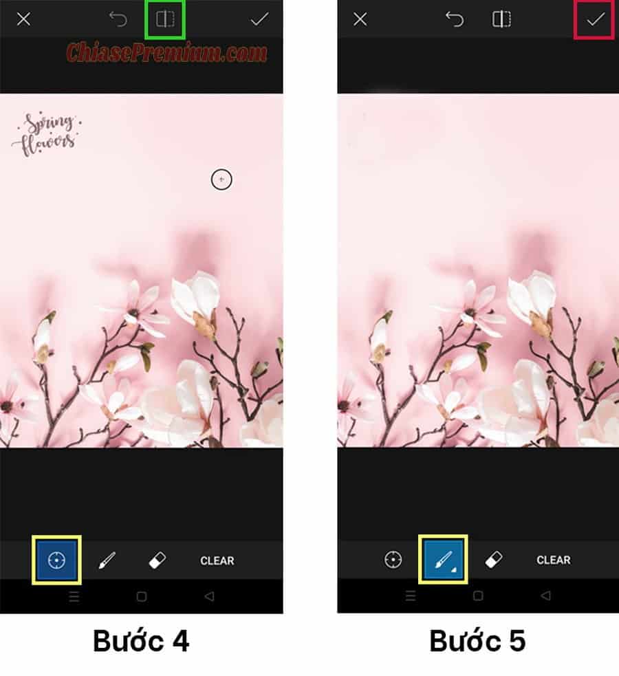 Các bước xóa chữ trên ảnh với picsart