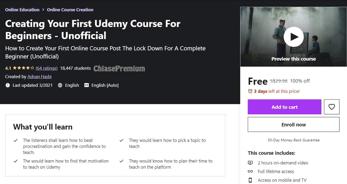 Creating Your First Udemy Course For Beginners