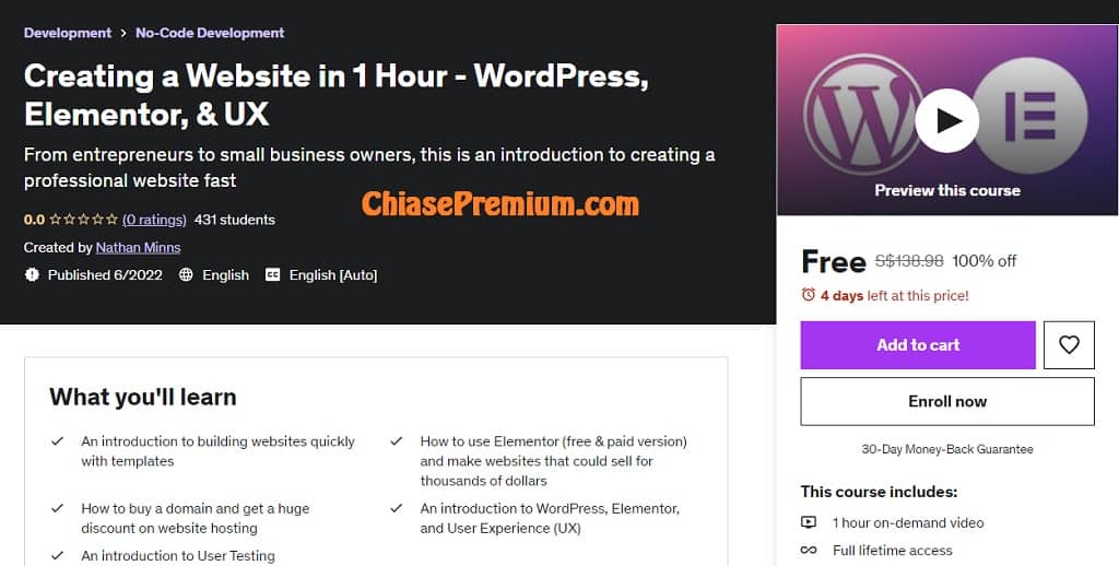 Creating a Website in 1 Hour - WordPress, Elementor, & UX