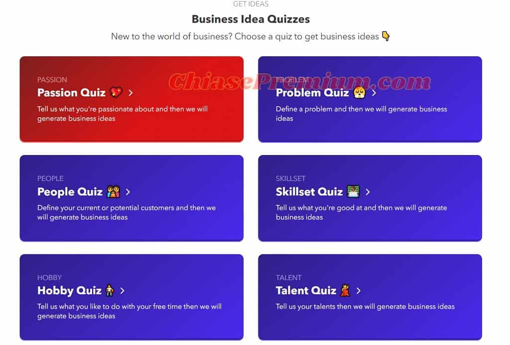 Nitchesss có thể đưa ra những ý tưởng kinh doanh dựa trên 6 khía cạnh mà người dùng cung cấp
