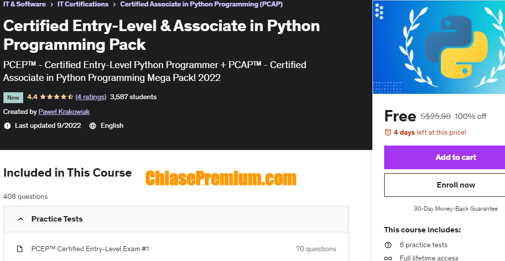 Certified Entry-Level & Associate in Python Programming Pack