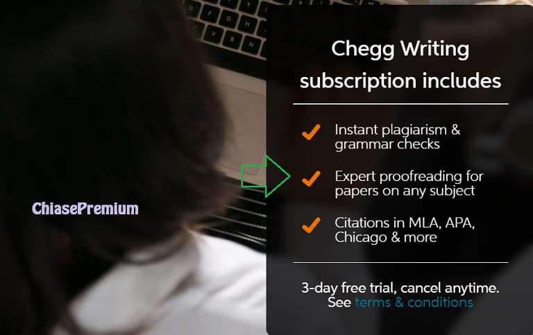 Chegg Writing subscription includes
