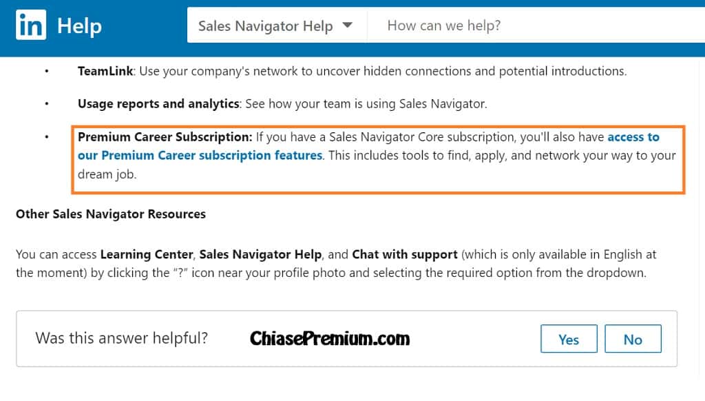 Linkedin Sales Navigator Core