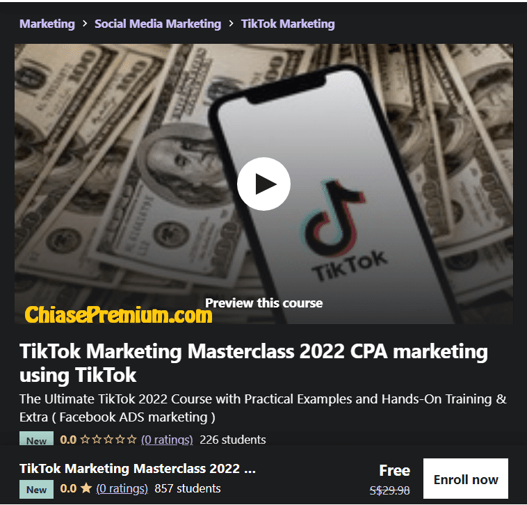 TikTok Marketing Masterclass 2022 CPA marketing using TikTok