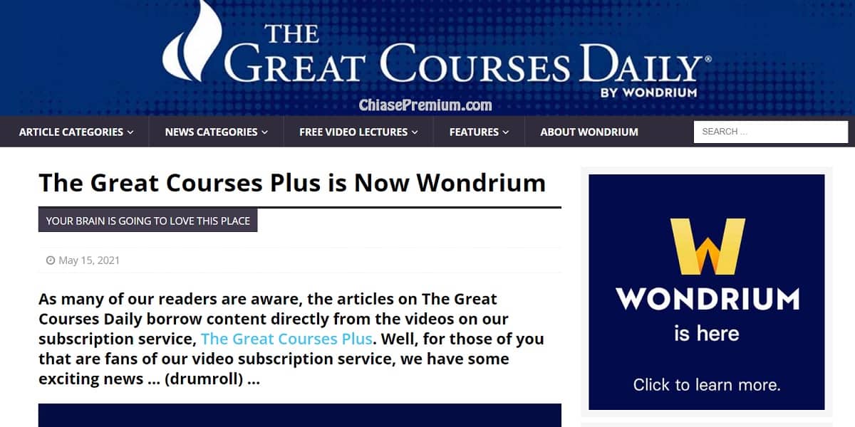 Wondrium-The Great Courses Plus