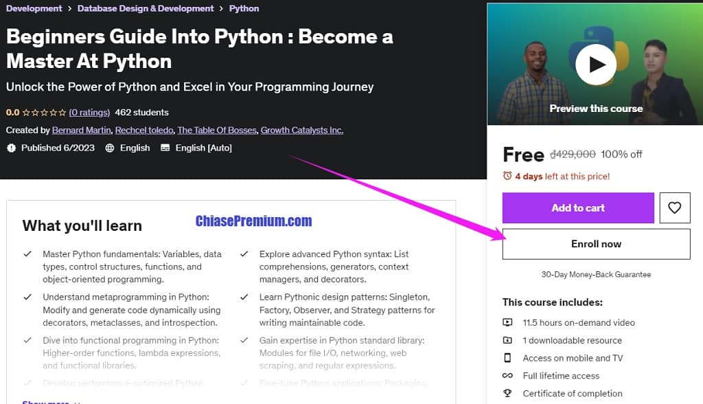 Beginners Guide Into Python : Become a Master At Python