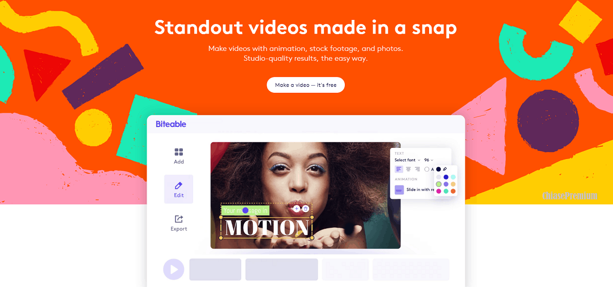 Biteable là gì? Create Video Content using Customizable Templates