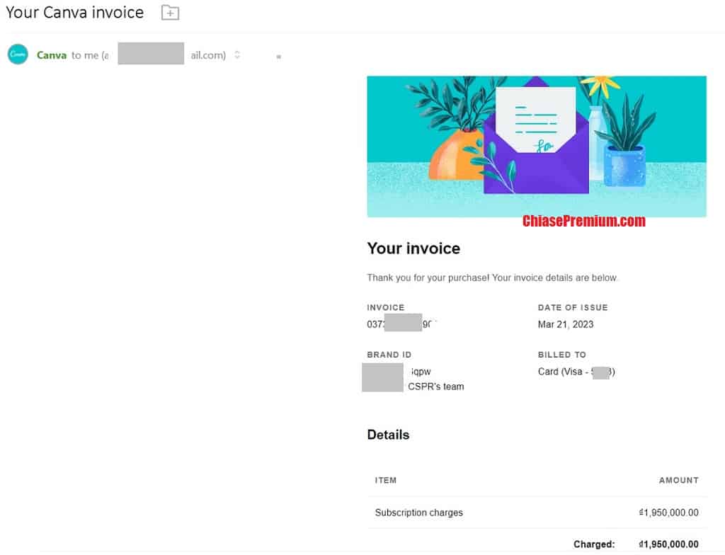 Canva Invoice