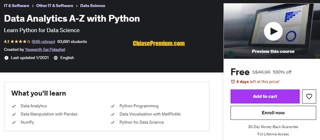 Data Analytics A-Z with Python