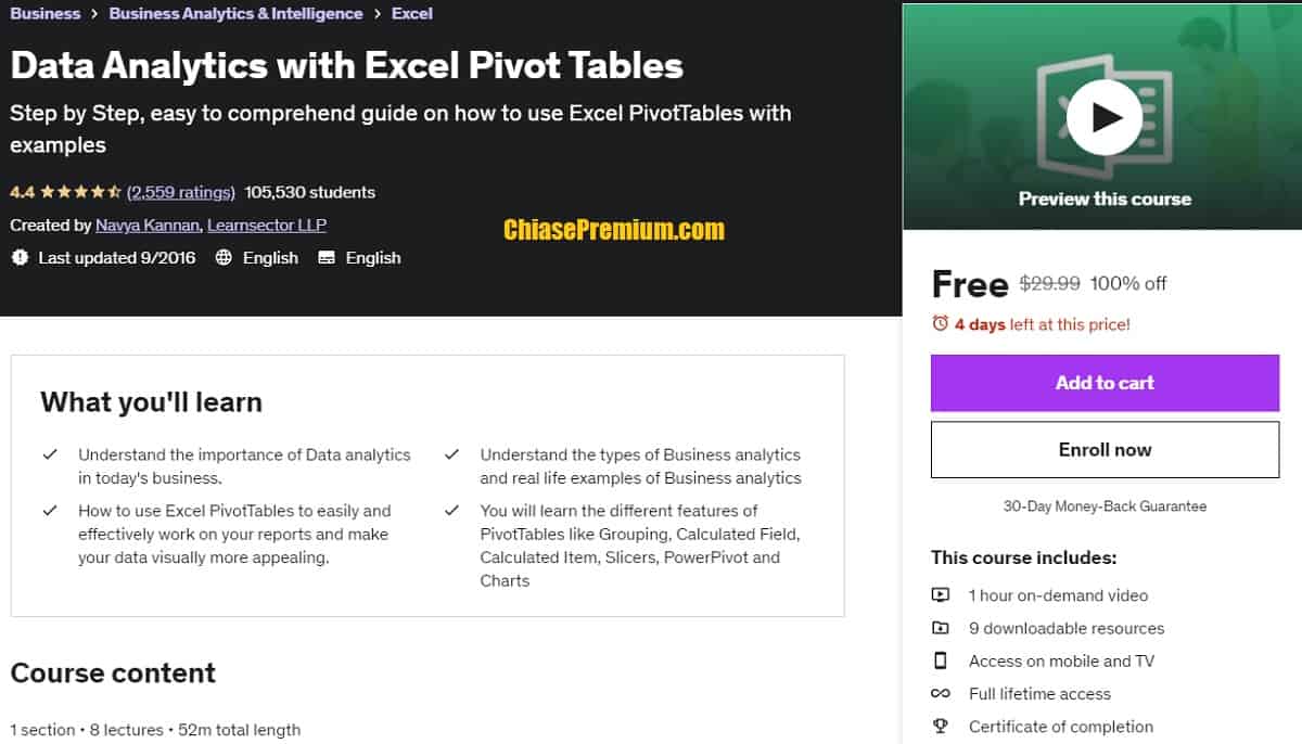 Data Analytics with Excel Pivot Tables