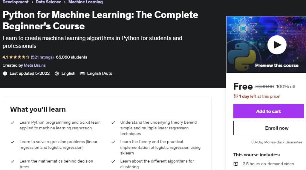 Python for Machine Learning: The Complete Beginner's Course