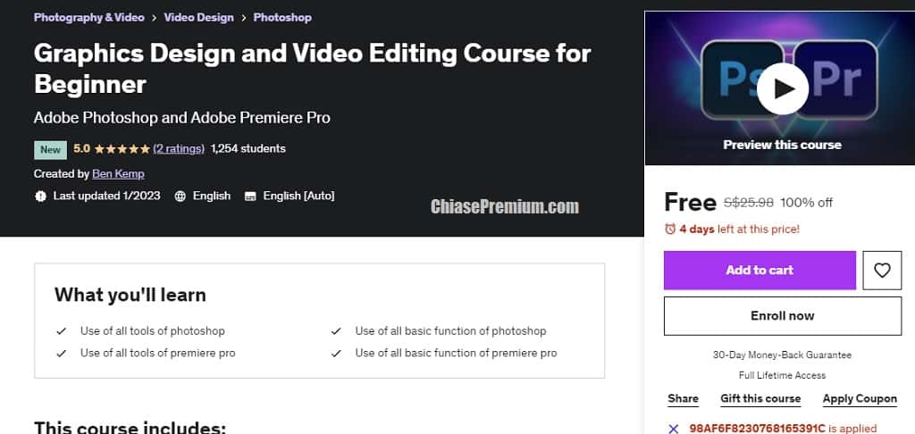 Graphics Design and Video Editing Course for Beginner