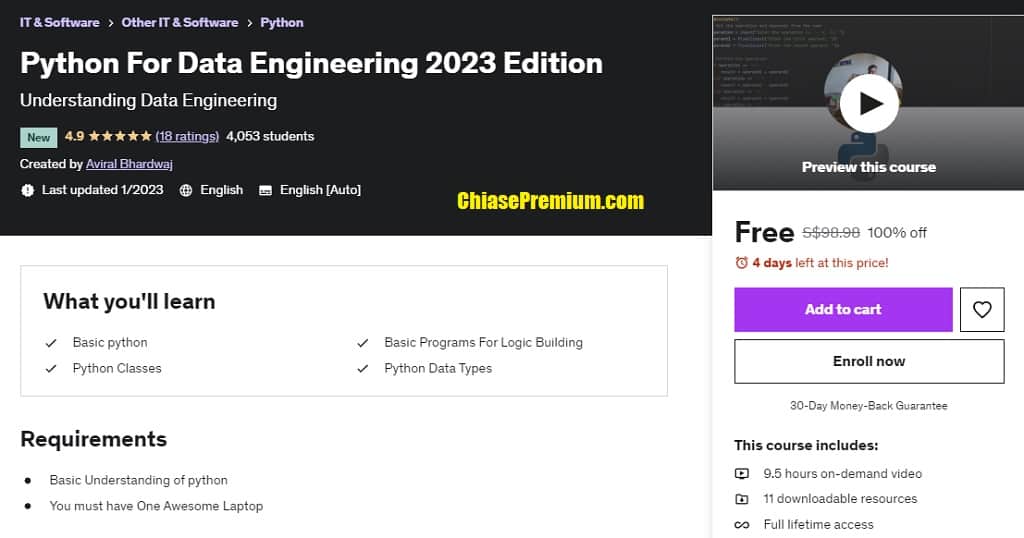 Python For Data Engineering 2023 Edition