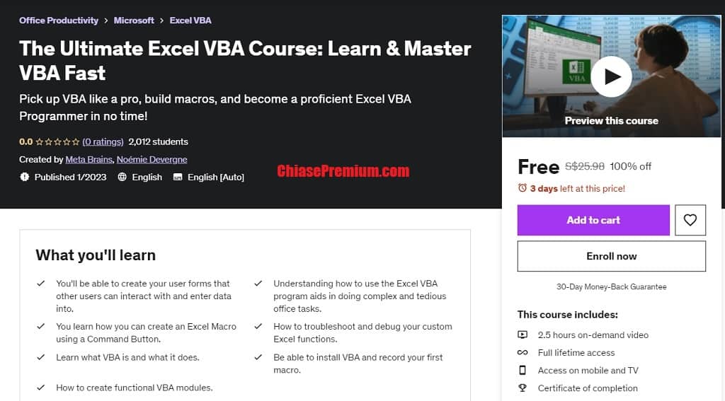 The Ultimate Excel VBA Course: Learn & Master VBA Fast