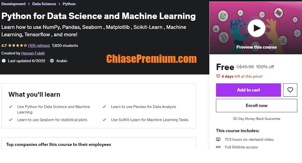 Python for Data Science and Machine Learning