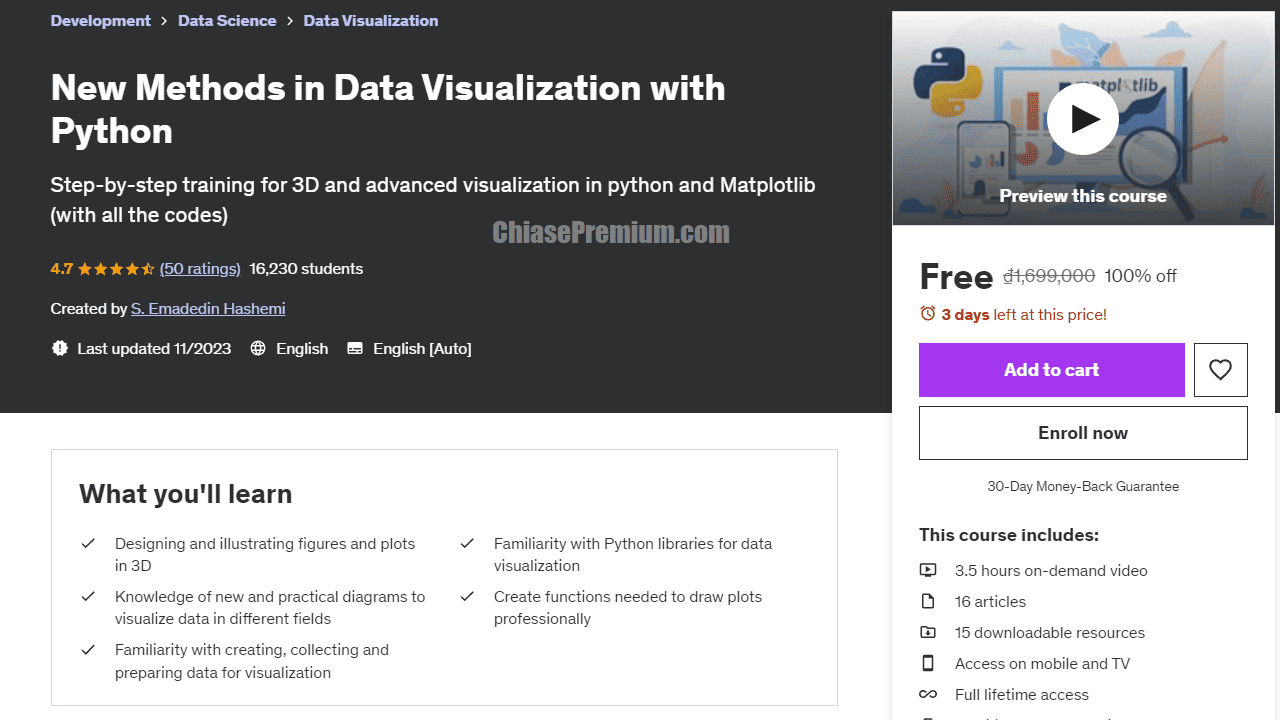 Chia sẻ Khoá học Data Visualization online miễn phí