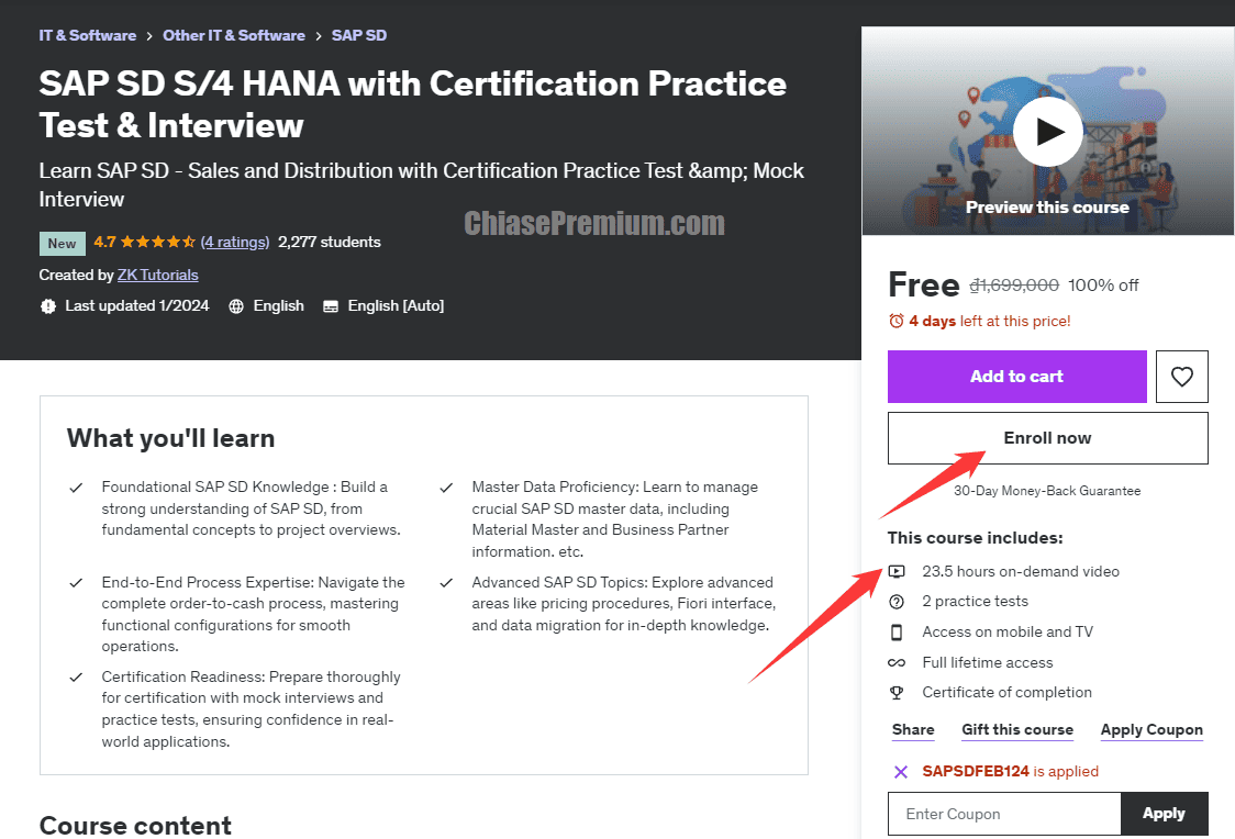 SAP SD S/4 HANA with Certification Practice Test & Interview