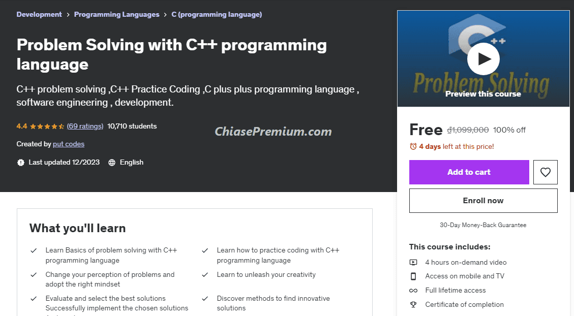 Problem Solving with C++ programming language